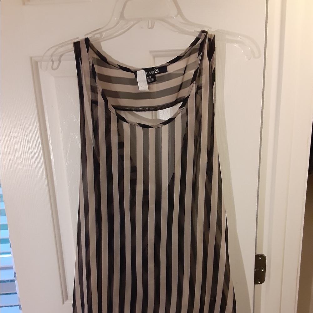 Forever 21 Sheer high low Tank Top
